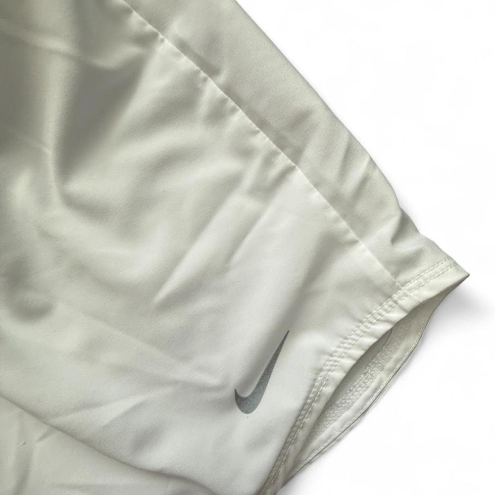 Nike Dri-FIT Women's XXL White Running Shorts Lined Athletic Workout Swoosh - Picture 2 of 4